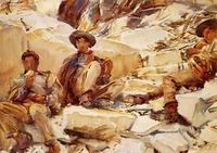 (image for) Handmade oil painting Copy paintings of famous artists John Singer Sargenti's art Carrara Workmen 191